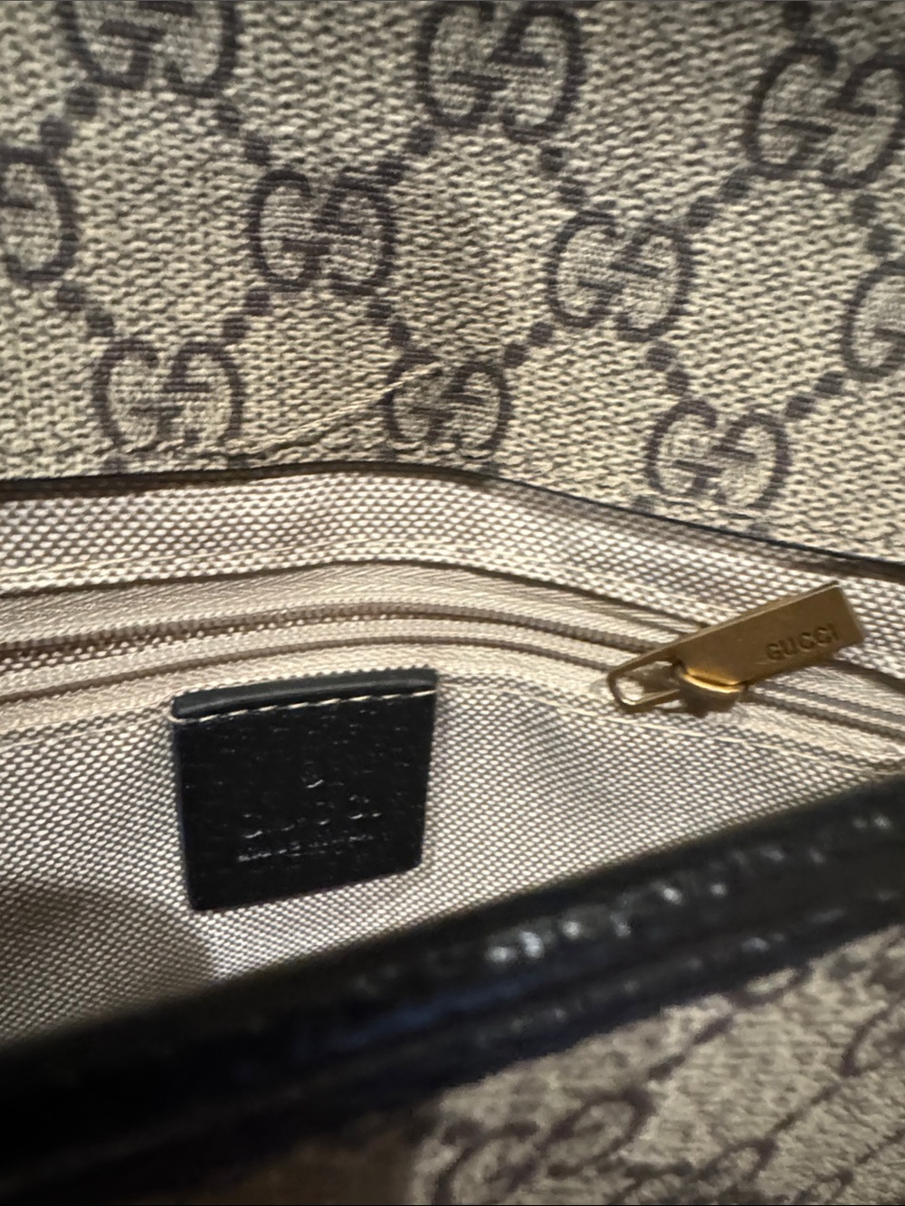 NEW Gucci Supreme Monogram Neo Vintage Web Belt Bag Black - Picture 7 of 12